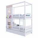 Ver imagem 5 de Treliche Casinha Reta 2 Janelas Madeira Branco/rosa