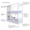 Ver imagem 2 de Treliche Casinha Reta 2 Janelas Madeira Branco/rosa