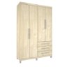 Guarda-Roupa Solteiro 4 Portas e 3 Gavetas Ibiza Areia - 1