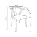 Ver imagem 4 de Conjunto 4 Cadeiras Polipropileno Wishbone Yescasa Verde/Escuro