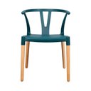 Ver imagem 7 de Conjunto 4 Cadeiras Polipropileno Wishbone Yescasa Verde/Escuro