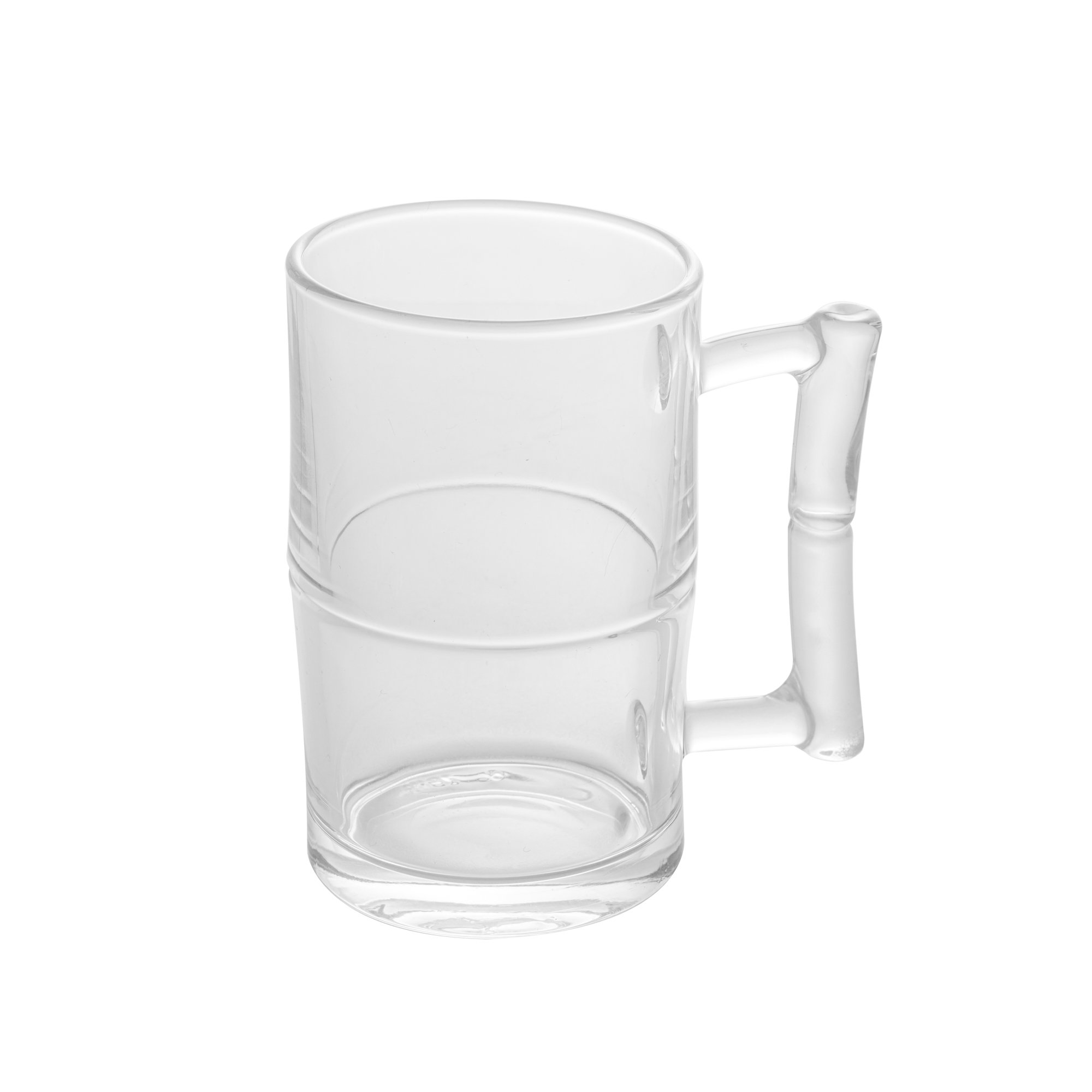 Caneca de Vidro C/Alça Formato Bambu P/Chopp e Cerveja 430ml Lyor - 1