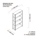 Ver imagem 4 de Estante para Livros com Estrutura Metálica 5 Prateleiras