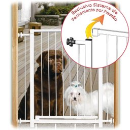 GRADE PORTÃO PET BEBÊ DIVISOR AMBIENTE 143 A 148 CM BRANCO - 6