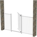 Ver imagem 5 de GRADE PORTÃO PET BEBÊ DIVISOR AMBIENTE 143 A 148 CM BRANCO