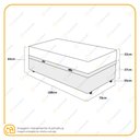 Ver imagem 3 de Cama Box com Baú Solteiro King branco + Colchão De Molas Anjos Classic Superlastic