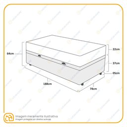 Cama Box com Baú Solteiro King branco + Colchão De Molas Anjos Classic Superlastic - 3 Cama Box com Baú Solteiro King branco + Colchão De Molas Anjos Classic Superlastic - 3