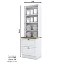Ver imagem 2 de Cristaleira 71,5cm 2 Portas 2 Gavetas Emily Henn