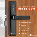Ver imagem 2 de Fechadura Eletronica Smart Wifi App Tuya com Biometria Kuanttum Delta Pro