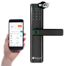 Fechadura Eletronica Smart Wifi App Tuya com Biometria Kuanttum Delta Pro - 1