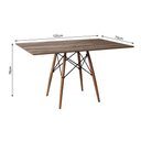 Ver imagem 3 de Conjunto De Mesa Eames Eiffel Retangular 120x75 Tampo De Madeira Amêndoa Com 4 Cadeiras Brancas