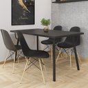 Ver imagem 1 de Conjunto Mesa de Jantar com 4 Cadeiras Eames Pp Espresso Móveis