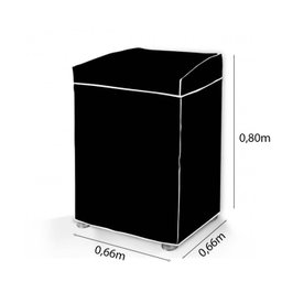 Capa para Máquina de Lavar Preta em Pvc Antimofo - Tamanho G:bege - 3