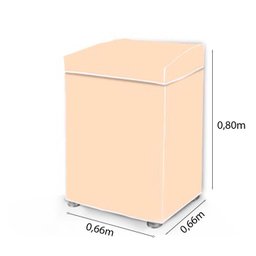 Capa para Máquina de Lavar Preta em Pvc Antimofo - Tamanho G:bege - 5