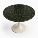 Ver imagem 2 de Mesa de Jantar Saarinen Redonda 110 cm Tampo Mármore Verde Guatemala Base Laca Off White