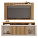 Ver imagem 5 de Rack com Painel Ripado para TV até 65 Polegadas MDF 180CMX174CM Esmeralda Branco