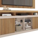 Ver imagem 4 de Rack com Painel Ripado para TV até 65 Polegadas MDF 180CMX174CM Esmeralda Branco