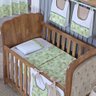 Enxoval de Bebe Kit de Berço Americano Cortina Algodão Menino Menina 9 Peças:safari Verde - 2