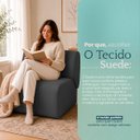 Ver imagem 7 de Poltrona Decorativa Zoe Orgânica para Sala Recepção Hall Moderna Minimalista Luxo Suede
