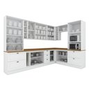 Ver imagem 3 de Cozinha Modulada 10 Peças 14 Portas 7 Gavetas S/ Tampo Americana Henn