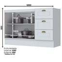 Ver imagem 7 de Cozinha Modulada 10 Peças 14 Portas 7 Gavetas S/ Tampo Americana Henn