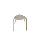 Ver imagem 1 de Mesa Lateral 56cm de Apoio para Sala Multiuso 100% Mdf Cor:grigio com Dourado
