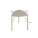 Ver imagem 2 de Mesa Lateral 56cm de Apoio para Sala Multiuso 100% Mdf Cor:grigio com Dourado