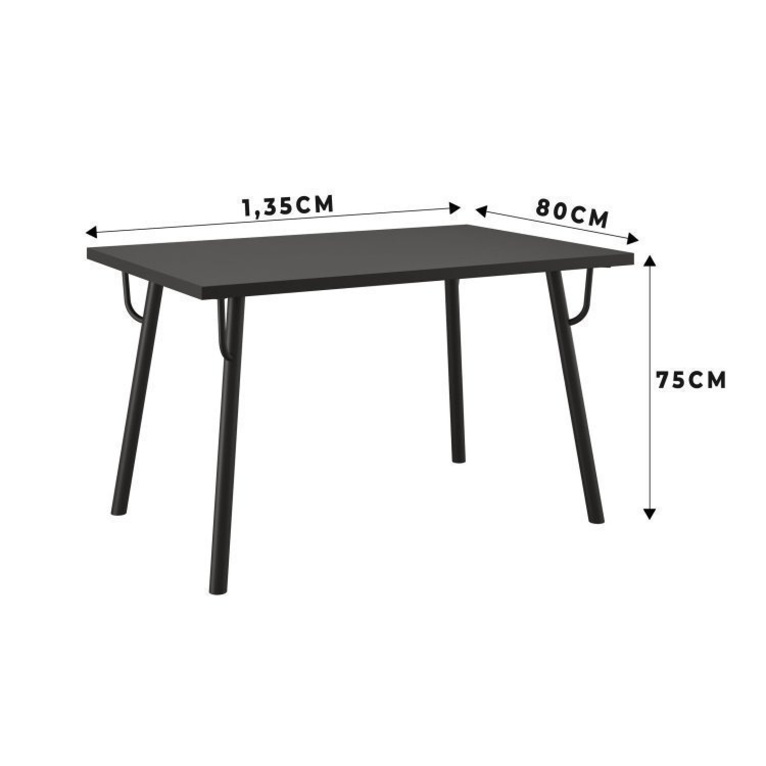 Conjunto Mesa Orbit com 4 Cadeiras de Jantar Tolix Industrial Aço Espresso Móveis - 6