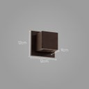 Ver imagem 2 de Arandela Box Cubo Pequena 2 Fachos Marrom Parede Muro St1318