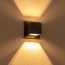 Ver imagem 3 de Arandela Box Cubo Pequena 2 Fachos Marrom Parede Muro St1318