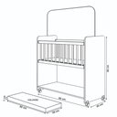 Ver imagem 4 de Mini Berço Moisés Toy para Bebê com Colchão e Rodízios 89cm Branco - Desk Design