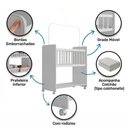 Ver imagem 7 de Mini Berço Moisés Toy para Bebê com Colchão e Rodízios 89cm Branco - Desk Design