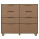 Ver imagem 5 de Cômoda Quarto 121cm 8 Gavetas Delmont Nature/camarim V02 - Mpozenato