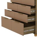 Ver imagem 6 de Cômoda Quarto 121cm 8 Gavetas Delmont Nature/camarim V02 - Mpozenato