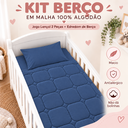 Ver imagem 5 de Kit de Berço 03 Pçs Malha 100% Algodão Azul Marinho
