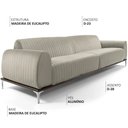 Ver imagem 3 de Sofá Molino 3 Lugares 210cm Pés Alumínio Veludo Creme - Nexta Casa