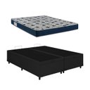 Ver imagem 1 de Cama Box Baú Casal Bipartido Preto Colchão Iso 60 D28 - Ortobom