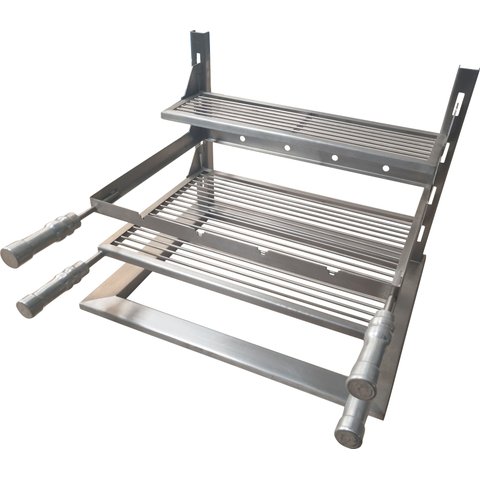 Churrasqueira Apoio Flutuante  Aço Inox Soldado Escovado 60