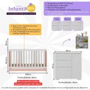 Ver imagem 3 de Quarto Infantil com Berço 3 em 1 e Cômoda Algodão Doce Multimóveis Mp4249