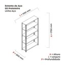 Ver imagem 4 de Estante para Livros com Estrutura Metálica 5 Prateleiras