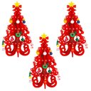 Ver imagem 1 de Kit 3 Enfeite de Madeira Árvore de Natal 19x10cm