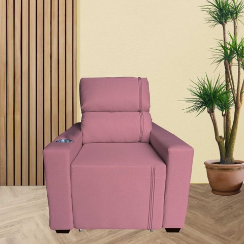 Poltrona Retratil e Reclinavel com Porta Copo Maisa Rosa
