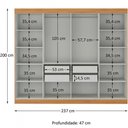 Ver imagem 3 de Guarda-roupa Roupeiro Maxel Paris 8 Portas 4 Gavetas 100 Mdf