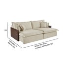 Ver imagem 3 de Sofá Martins M-160 Linho 02 Módulos de 80cm Braço 7cm Estofados Martins