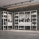 Ver imagem 1 de Guarda-roupa Closet Modulado Texas 6 Gavetas 405cm Multimóveis Mp4788 Branco