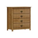 Ver imagem 4 de Cômoda Madeira Maciça 4 Gavetas Quarto Closet Boho Rústico:Freijo