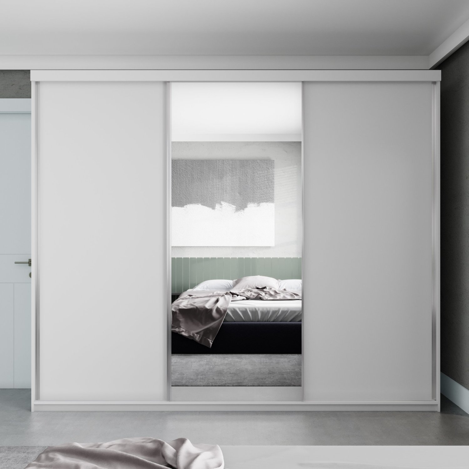 Guarda Roupa Casal com Espelho 3 Portas 100% MDF BP Altdorf - 3