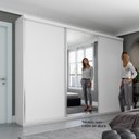 Ver imagem 5 de Guarda Roupa Casal com Espelho 3 Portas 100% MDF BP Altdorf
