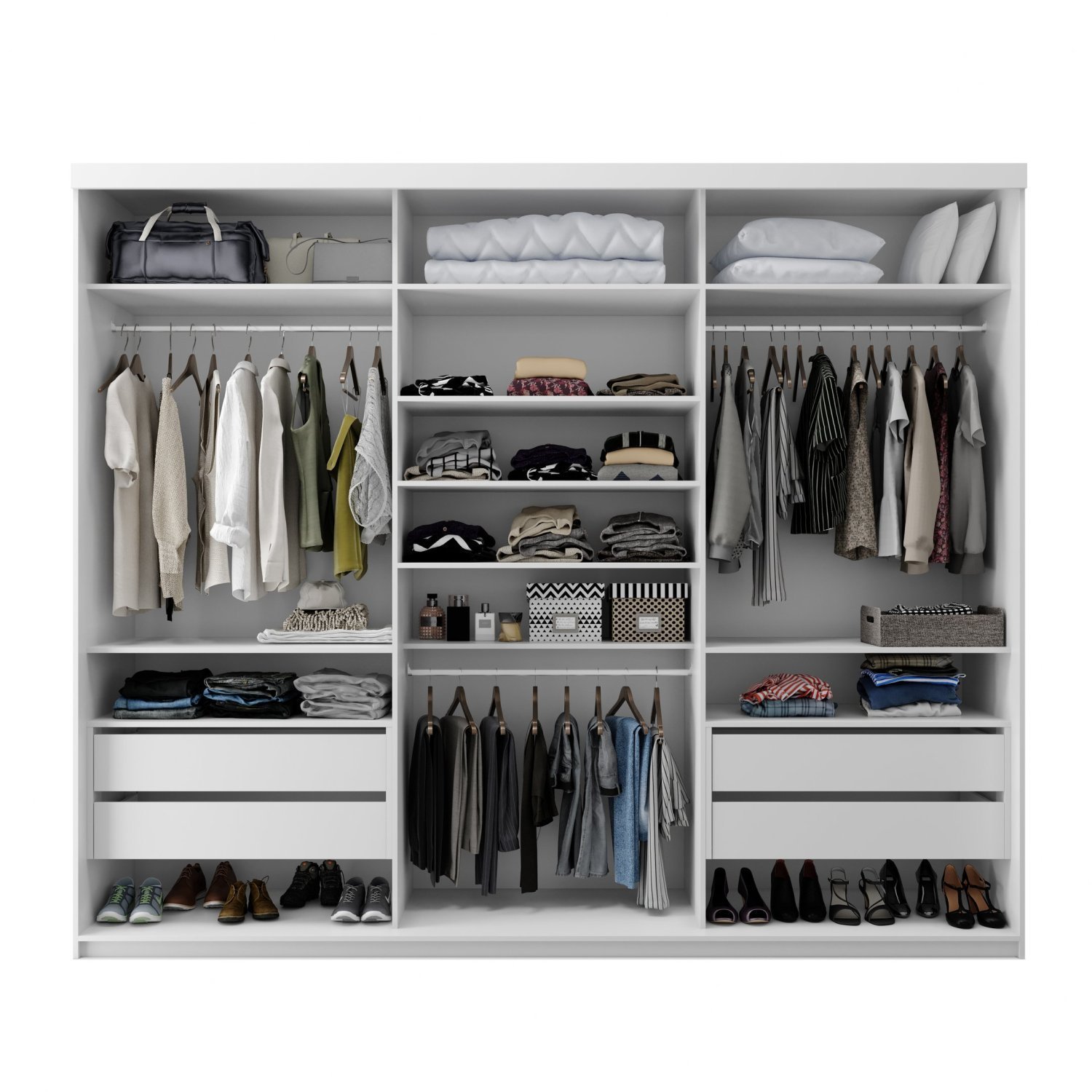 Guarda Roupa Casal com Espelho 3 Portas 100% MDF BP Altdorf - 8