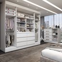 Ver imagem 2 de Guarda-roupa Casal Honey 5 Portas 10 Gavetas com Espelho Branco - Panorama Móveis